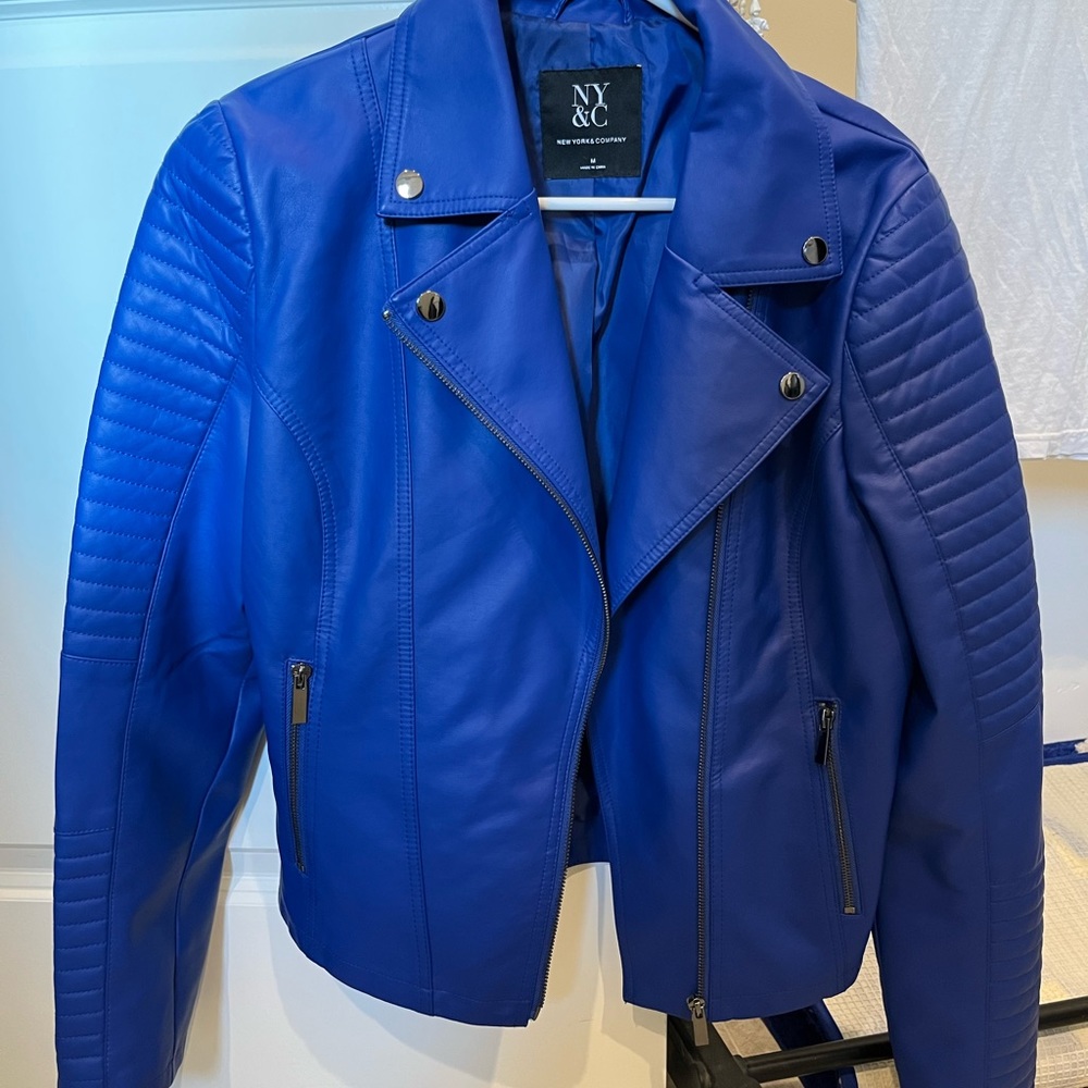 New York & Co Moto style Faux Leather Jacket